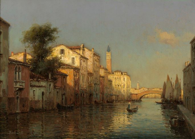 Antoine Bouvard Sr - Canal Scene, Venice | MasterArt